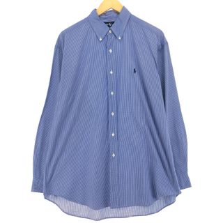 ラルフローレン(Ralph Lauren)の古着 ラルフローレン Ralph Lauren BLAKE ギンガムチェック 長袖 ボタンダウンチェックシャツ メンズL /eaa451781(シャツ)