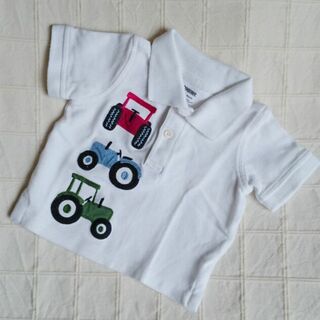 GYMBOREE - 【未使用】3-6mos.（70）　GYMBOREE　くるまのアップリケポロシャツ