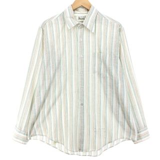 古着 70年代 VAN HEUSEN 長袖 ストライプシャツ メンズL ヴィンテージ /eaa451078(シャツ)