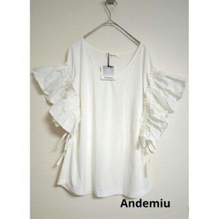 Andemiu - 【新品、】アンデミュウ　UVカット　袖フリル　ティーシャツ