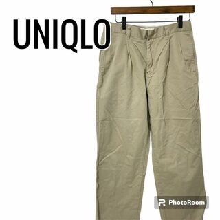 ユニクロ(UNIQLO)のユニクロ　カジュアルパンツ　ベージュ　レディース　パンツ　（裾に汚れあり）(カジュアルパンツ)