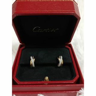 カルティエ(Cartier)のカルティエ トリニティ ピアス K18YG K18WG K18PG ダイヤ(ピアス)