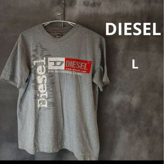 DIESEL - DIESEL　ディーゼル　DロゴプリントTシャツ　グレー　Lサイズ