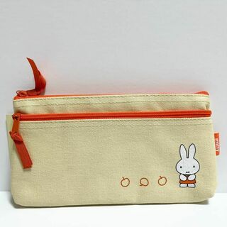 ミッフィー(miffy)のミッフィー ダブルファスナー ペンケース ベージュ系(ペンケース/筆箱)