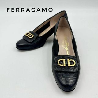 サルヴァトーレフェラガモ(Salvatore Ferragamo)の☆美品☆Salvatore Ferragamo ガンチーニ パンプス レザー(ハイヒール/パンプス)