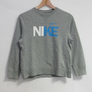 ナイキ(NIKE)のナイキ スウェット トレーナー トップス フロントロゴ スポーツウエア キッズ 男の子用 Mサイズ グレー NIKE(その他)