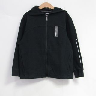 プーマ(PUMA)のプーマ パーカー トップス ジップアップ 袖ロゴ スポーツウエア キッズ 男の子用 130サイズ ブラック PUMA(Tシャツ/カットソー)