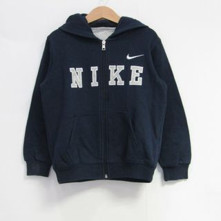 ナイキ(NIKE)のナイキ パーカー トップス ジップアップ スウェット スポーツウエア キッズ 男の子用 6サイズ ネイビー NIKE(Tシャツ/カットソー)