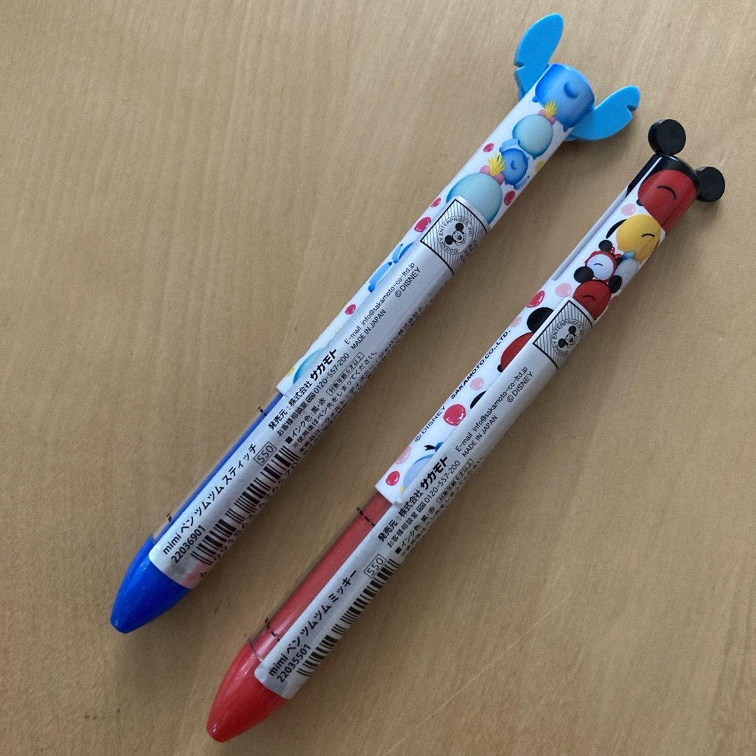 Disney - 新品 ツムツム スティッチ ミッキー 2色ボールペン Disney - 新品 ツムツム スティッチ ミッキー 2色ボールペン