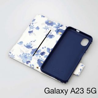 エレコム(ELECOM)のGalaxy A23 5G ソフトレザーケース 薄型 磁石　手帳型　ネイビー(Androidケース)