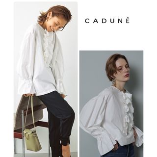 Drawer - 新品　CADUNE フリル　ブラウス  カデュネ　　36