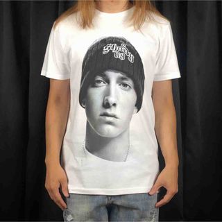 新品 ビッグ プリント EMINEM エミネム ヒップホップ ラッパー Tシャツ(Tシャツ/カットソー(半袖/袖なし))