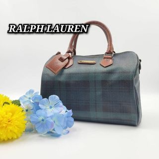 ポロラルフローレン(POLO RALPH LAUREN)の☆美品☆ RALPH LAUREN ボストンバッグ レザー チェック(ボストンバッグ)