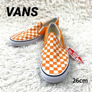 ✨新品✨VANSバンズ　スニーカー　チェッカーオレンジのオーセンティック(スニーカー)