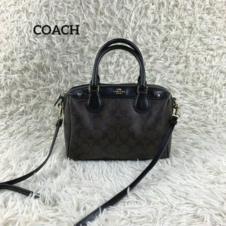 コーチ(COACH)の✨大人気✨　coachコーチ　ミニボストンバック　シグネチャー　ブラウン(その他)