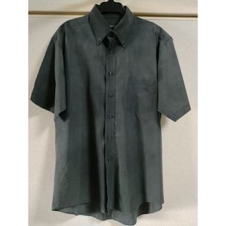 メンズ半袖ワイシャツXL 無地グレー 夏服 コシノアヤコ 156g(シャツ)