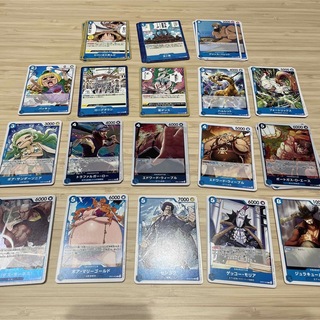 ワンピース(ONE PIECE)のワンピースカード青デッキ各4枚×18種類(シングルカード)