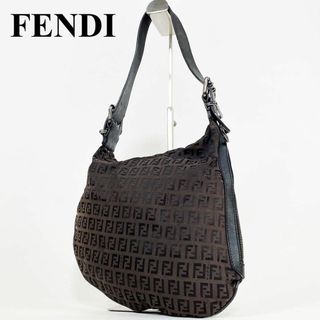 フェンディ(FENDI)の【美品】FENDI フェンディ ワンショルダー ショルダーバッグ ズッカ柄 茶系(ショルダーバッグ)