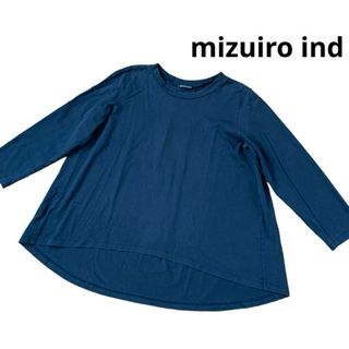 mizuiro ind - ミズイロインド　トップス　七分袖　濃紺　