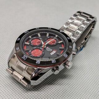 ♦ SALE ♦ 新品 BOSCH2 メンズ ビジネス 腕時計 レッド ブラック(金属ベルト)