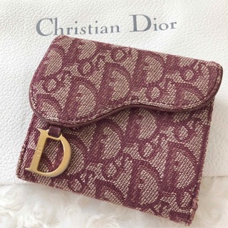 クリスチャンディオール(Christian Dior)のクリスチャンディオール トロッター キャンバス ジャガード デニム 折り財布(財布)
