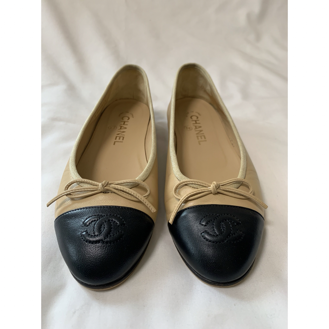 CHANEL - シャネル バレエシューズ フラットシューズ バイカラー CHANEL - シャネル バレエシューズ フラットシューズ バイカラー