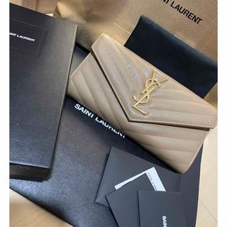 サンローラン(Saint Laurent)のサンローラン長財布ベージュクリーニングメンテナンス済み(財布)