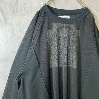 【メッシュ、ラグランTシャツ】cavemptシーイー古着ストリートsk8黒長袖(Tシャツ/カットソー(七分/長袖))