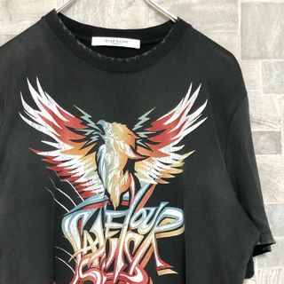 GIVENCHY - ジバンシー　ダメージ加工　ヴィンテージ風　Tシャツ　アニマル柄　ブラック　レア