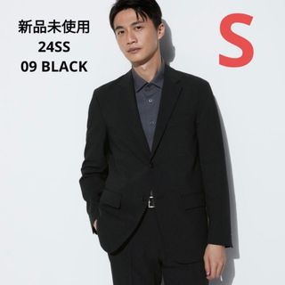 UNIQLO - 新品 ユニクロ 24SS 感動ジャケット2WAY ウールライク  ブラック S