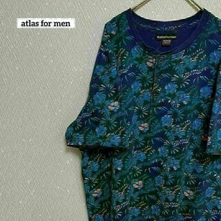 atlasformen Tシャツ 半袖 プルオーバー ゆるだぼ 花柄 XL(Tシャツ/カットソー(半袖/袖なし))