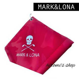 MARK&LONA　ゴルフボールクリーナー　ボール拭き　赤　マークアンドロナ