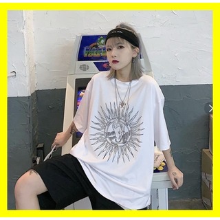 ☆ユニセックス　ペアＯＫ　 オーバーサイズ  Ｔシャツ　白　ヒップホップ　韓国(Tシャツ/カットソー(半袖/袖なし))