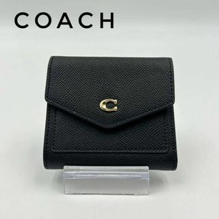 コーチ(COACH)の☆美品☆ COACH コーチ 折り財布 レザー BLACK ブラック ウォレット(財布)