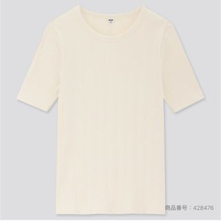 ユニクロ(UNIQLO)のUNIQLO ランダムリブクルーネックT（半袖）(Tシャツ(半袖/袖なし))