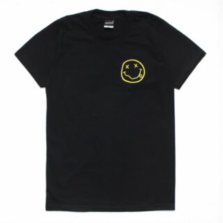 新品 ニルヴァーナ ロック Tシャツ イエローロゴ ag3-0011/S～XL　(Tシャツ/カットソー(半袖/袖なし))