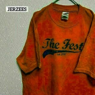 JERZEES - JERZEES ジャージーズ Tシャツ 半そで ロゴ バックプリント USA M