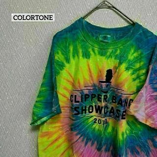 COLORTONE Tシャツ 半袖 タイダイ カラフル 個性派 バックプリント(Tシャツ/カットソー(半袖/袖なし))