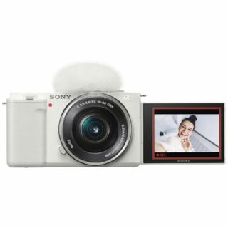 ソニー(SONY)のSONY VLOGCAM ZV-E10L パワーズームレンズキット ホワイト(ミラーレス一眼)