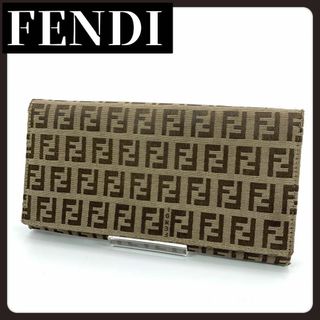 フェンディ(FENDI)のFENDI　フェンディ　カーキ　長財布　ズッキーノ　レディース　メンズ(財布)