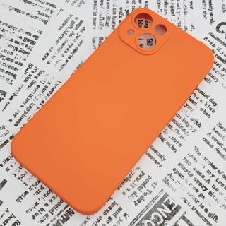 iPhone 14 シリコンケース (04) オレンジ(iPhoneケース)