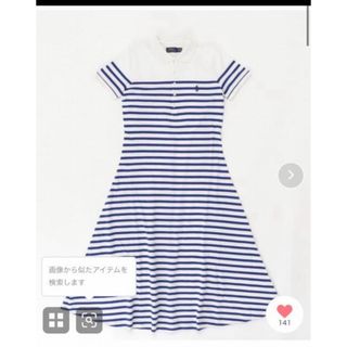 ポロラルフローレン(POLO RALPH LAUREN)の新品　ラルフ　ポロシャツワンピ　ストライプ(ロングワンピース/マキシワンピース)