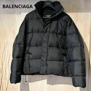 Balenciaga - 新品未使用　バレンシアガ　総ロゴ柄　オーバーサイズ　ダウンジャケット　44サイズ