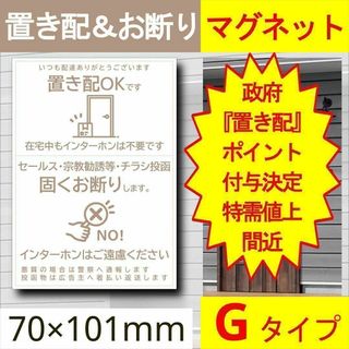 置き配とお断りを一石二鳥で解決するマグネットG　置き配　猫　宅配ボックス　ポスト(その他)