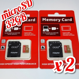 マイクロSD カード 32GB 2枚 microSD カード OUIO32(その他)