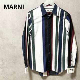 マルニ(Marni)のMARNI　マルニ　マルチカラーストライプ　シャツ　長袖　コットンポプリン　44(Tシャツ/カットソー(七分/長袖))
