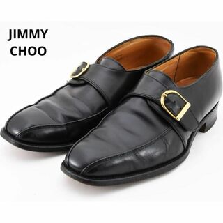 JIMMY CHOO - ジミーチュウ　モンクストラップ　革靴　レザーシューズ　黒　7サイズ