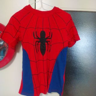 エイチアンドエム(H&M)のH＆Ｍ　スパイダーマンスパイダーマン　クモ柄　110/116 赤×青(Tシャツ/カットソー)