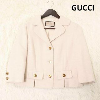 グッチ(Gucci)のグッチ　現行　ファインブークレ　ブレンド　ジャケット　ツイード　ブレザー　7分丈(テーラードジャケット)