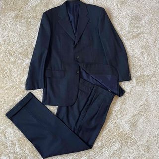 ランバンコレクション(LANVIN COLLECTION)のLANVIN セットアップ　3Bヘリンボーンスーツ パンツ　大きめ (セットアップ)